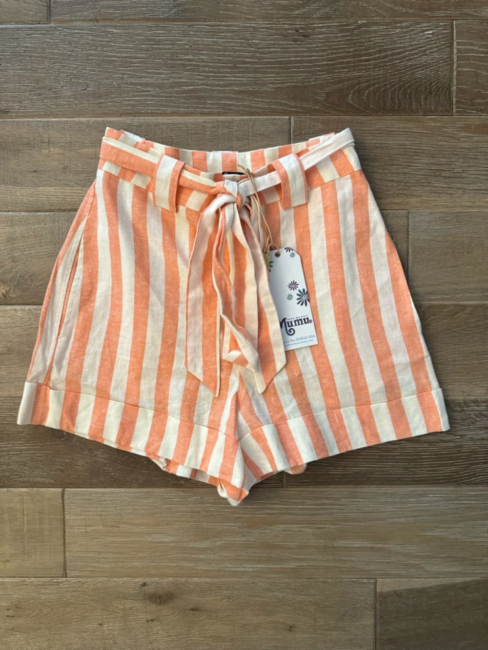 NWT Show Me Your Mumu Striped High Rise Tie Shorts